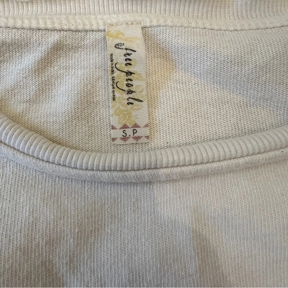 FREE PEOPLE Grandpa Jersey Outer Sunset Top in Ivory Lace women - S